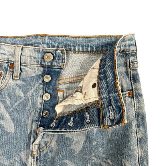 Levi's Women's 501 Short Skinny Floral Jeans Size 27x28 - Picture 5 of 7